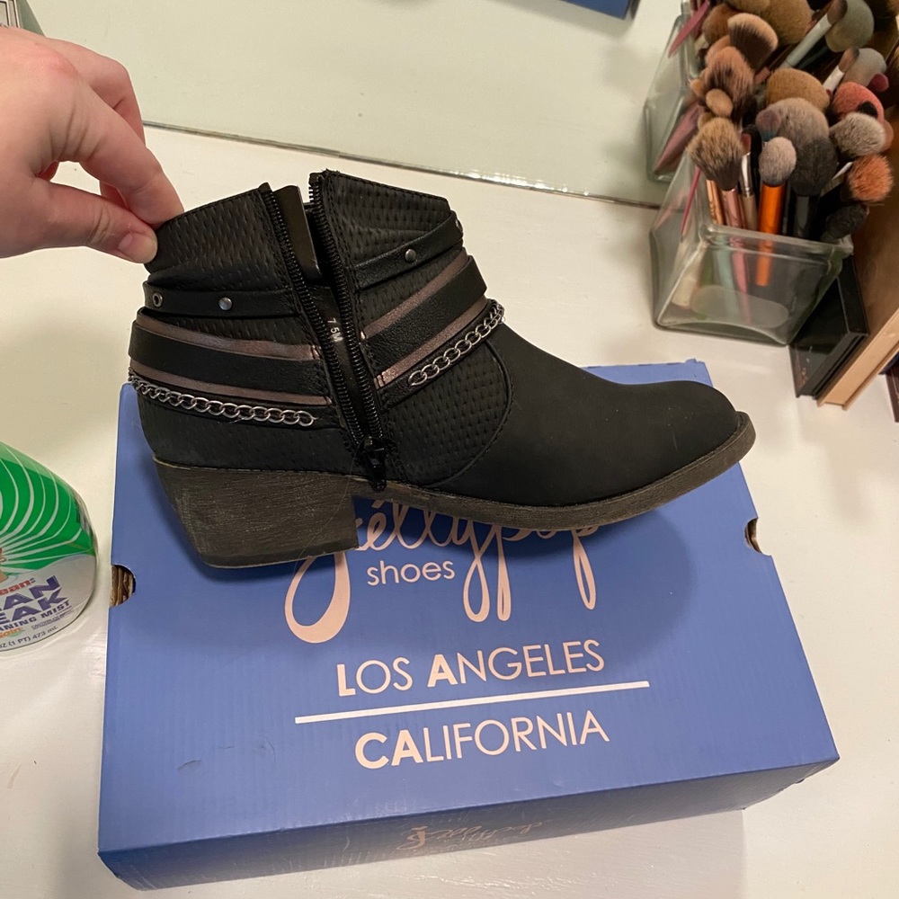 Jelly Pop Black Ankle Boots